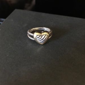 David Yurman Cable Heart Ring Size 7